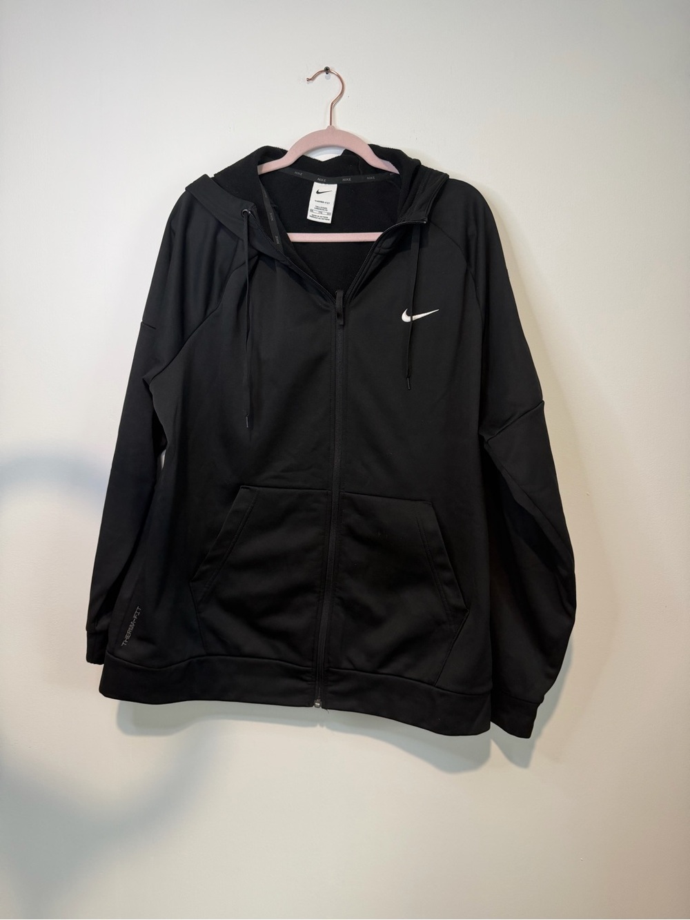 Nike Therma-FIT Men's Full Zip Hoodie Jacket Black XXL Gorpcore Cozy